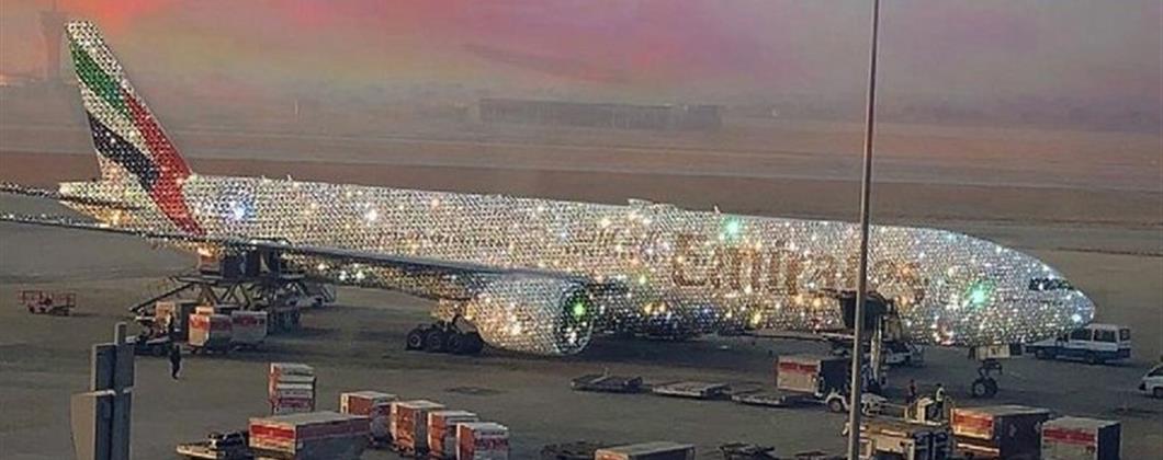 Emirates reveal diamond-encrusted plane